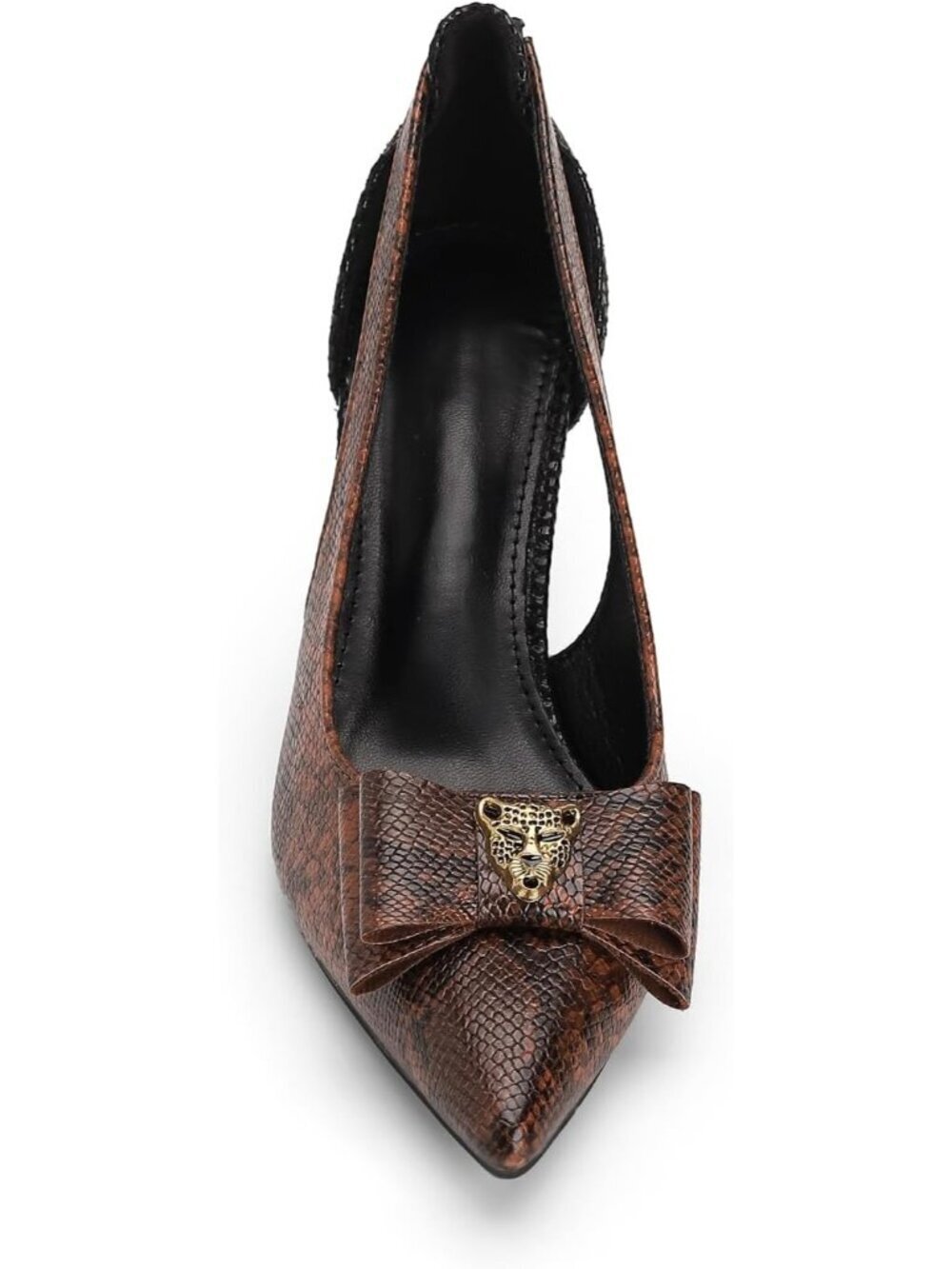 Women's Animal Print Stiletto Heels Closed Pointed Toe Comfortable Pumps Shoes